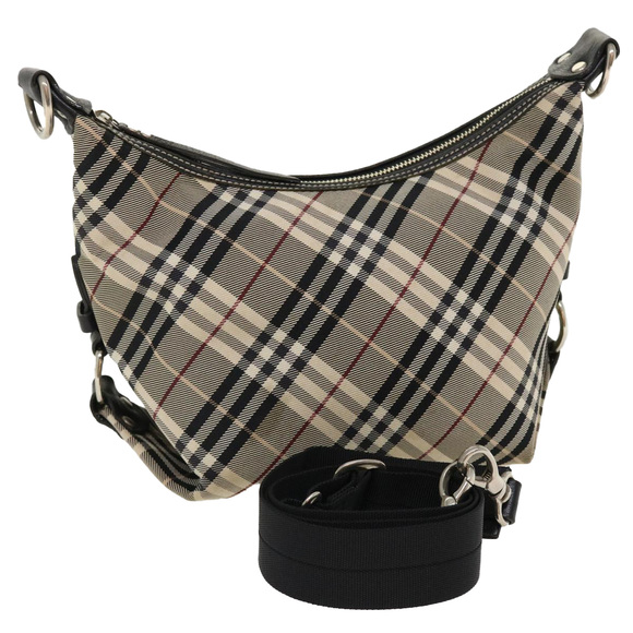 BURBERRY Nova Check Shoulder Bag Nylon Beige Auth 39630 - Picture 1 of 16